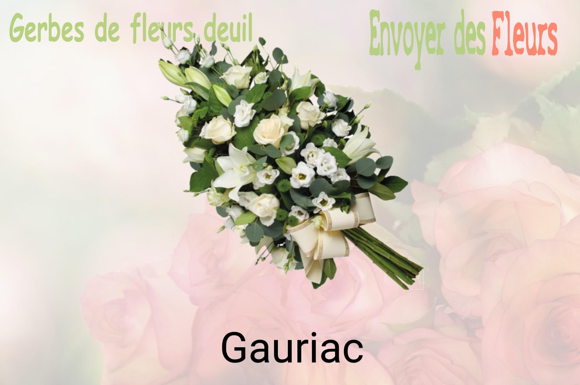 Gerbe de fleurs de deuil livrée à Gauriac